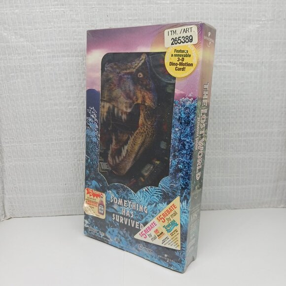 Jurassic Park: The Lost World with 3D Motion cover. VHS 1997 SEALED. UNOPENED - Picture 3 of 7
